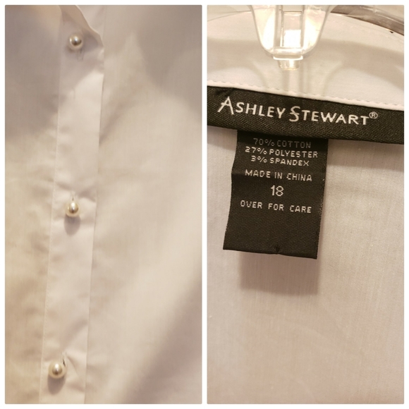 Long sleeves pearl button down blouse. - Picture 2 of 2